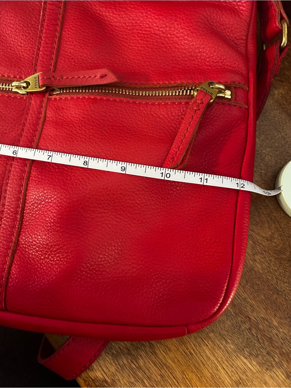 Fossil Erin Crossbody Bag in Genuine Red Leather - Picture 15 of 16